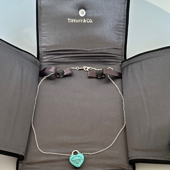 Tiffany & Co. 925 Silver Necklace Heart Pendant authentic 100% - Picture 10 of 11